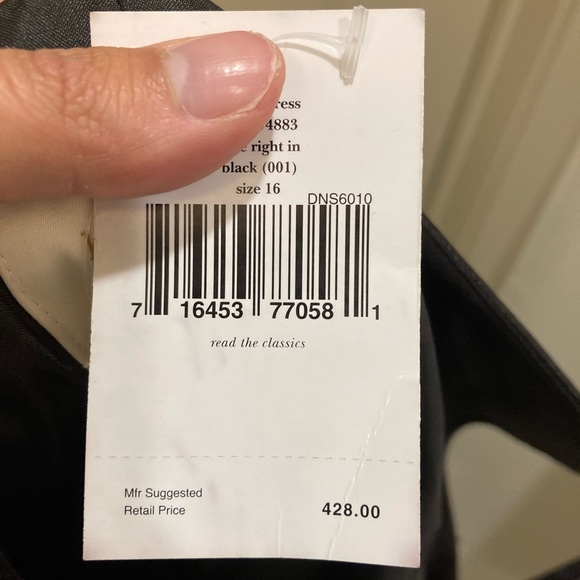 Kate Spade Black zipper front dress NEW WITH TAGS - Picture 6 of 6